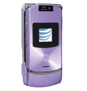 WHOLESALE CELL PHONES, WHOLESALE AT&T CELL PHONES, MOTOROLA V3xx LAVENDER AT&T FACTORY REFURBISHED 3G