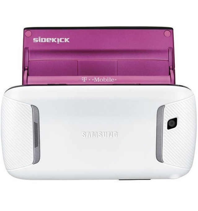 sidekick cell phone purple and white